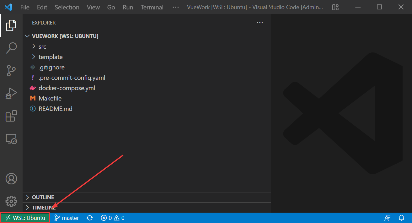 Проект TaskBoard, открытый в VS Code